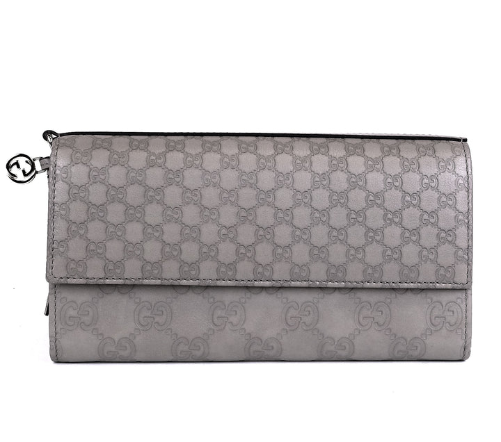 guccissima leather continental wallet