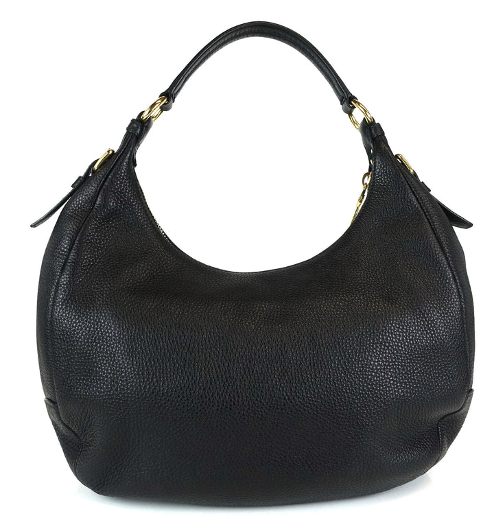 vitello daino leather medium hobo bag