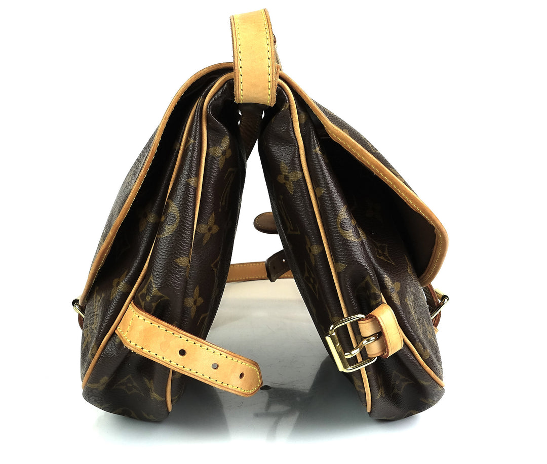 saumur 25 monogram canvas shoulder bag