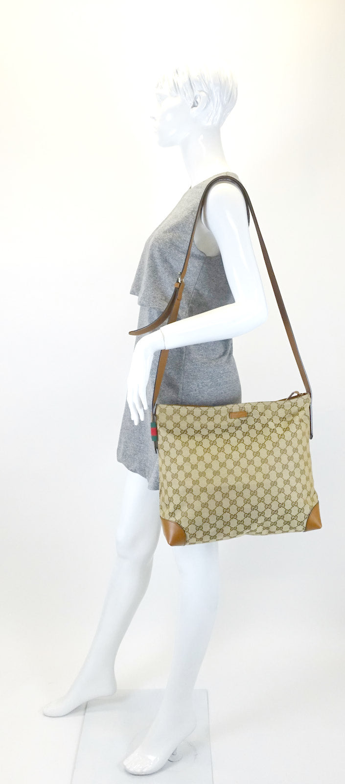 monogram canvas large messenger bag