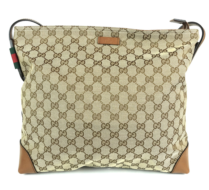 monogram canvas large messenger bag