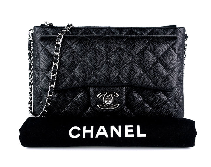 iridescent quilted caviar leather daily zip bag