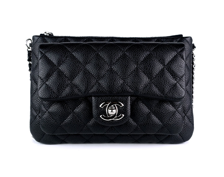 iridescent quilted caviar leather daily zip bag