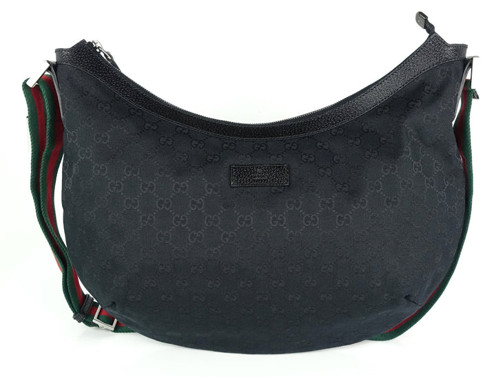 monogram canvas web strap large messenger bag