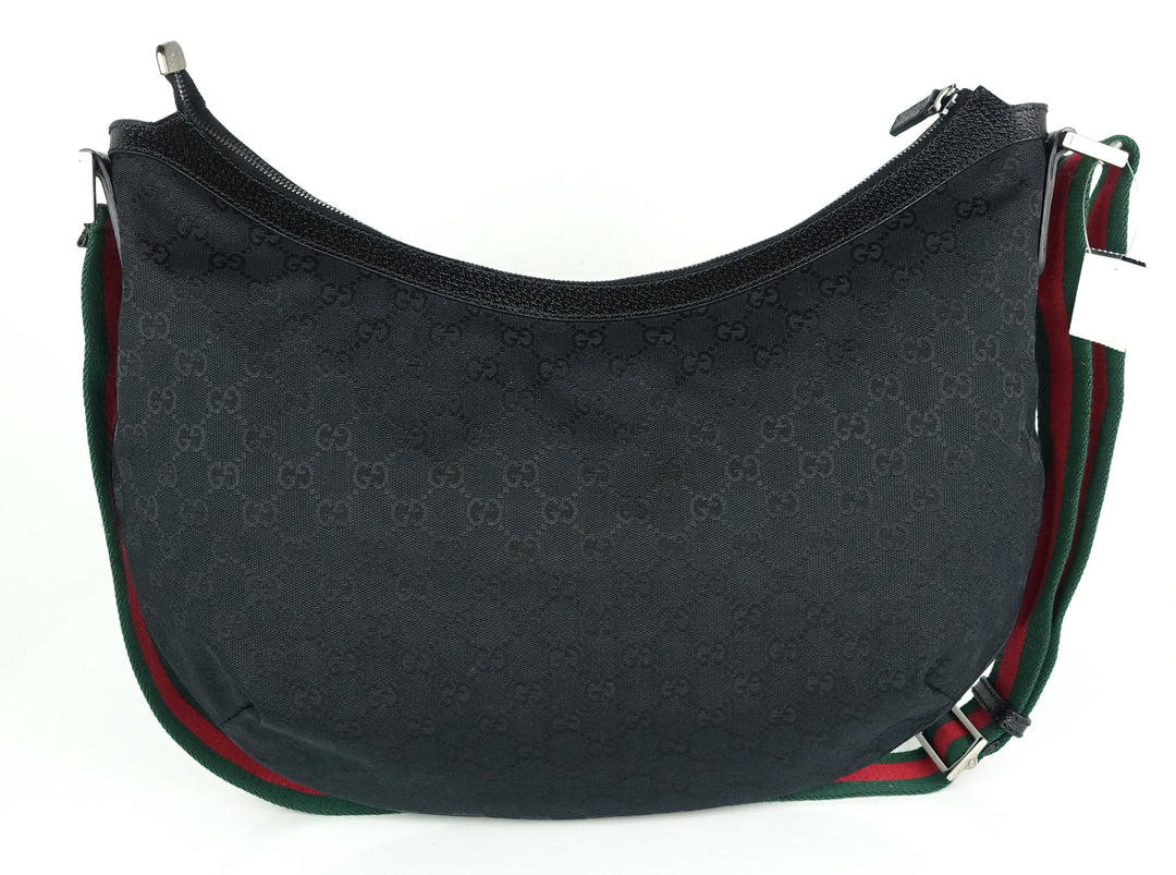 monogram canvas web strap large messenger bag