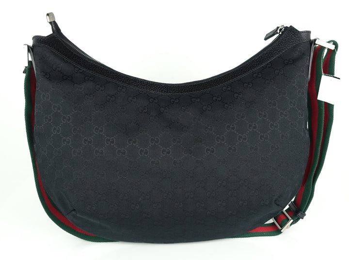 monogram canvas web strap large messenger bag