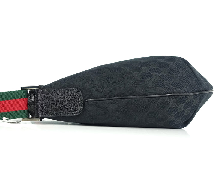 monogram canvas web strap large messenger bag