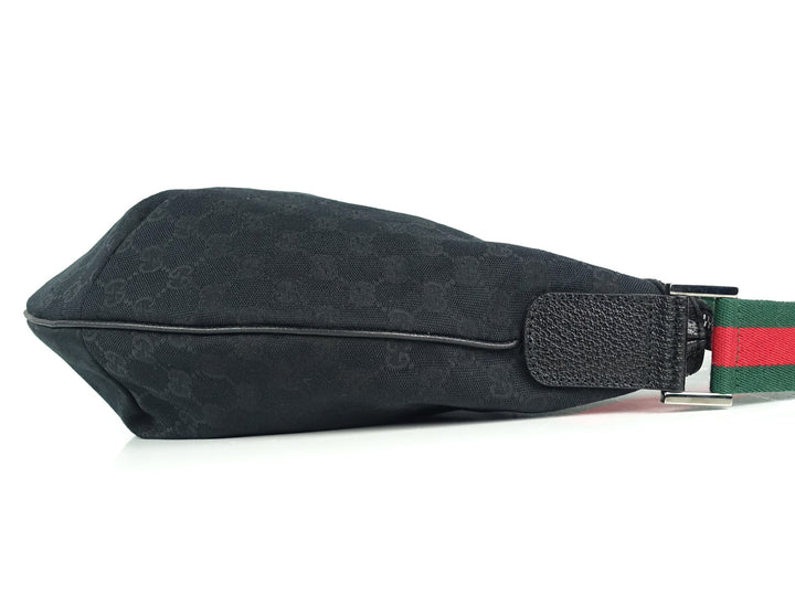 monogram canvas web strap large messenger bag
