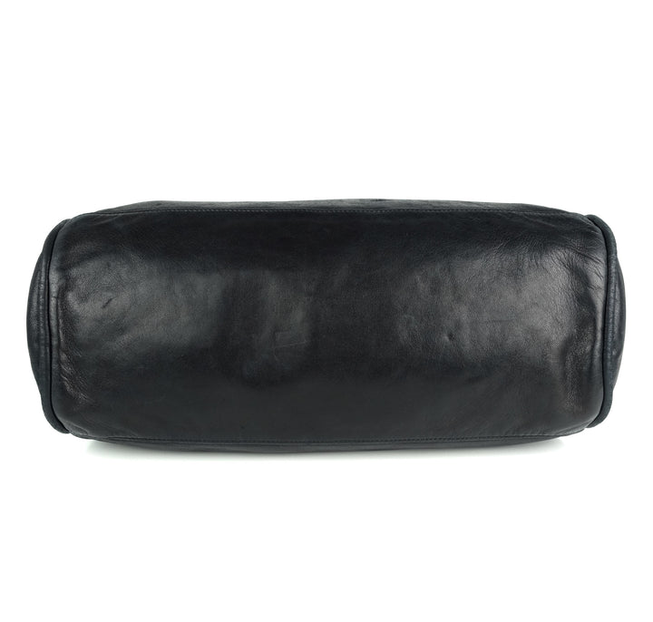 smooth lambskin leather cc pull tab tote bag