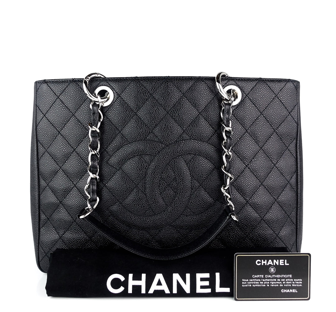 grand shopping tote gst caviar leather bag