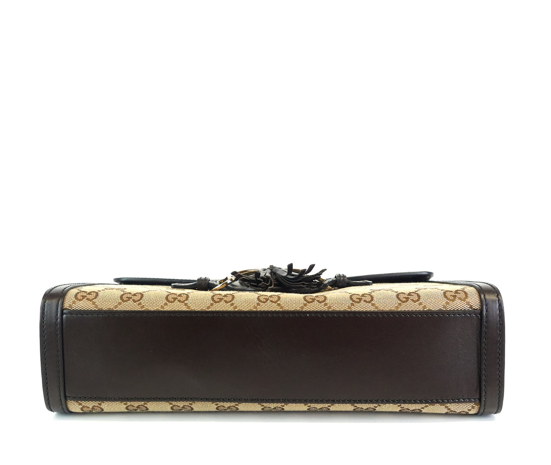emily guccissima canvas chain bag