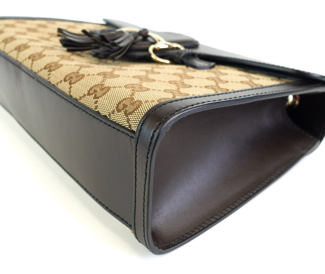 emily guccissima canvas chain bag