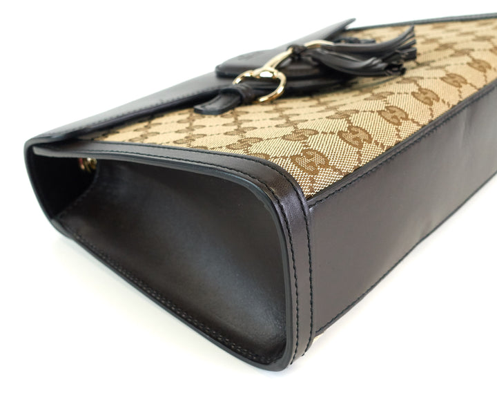 emily guccissima canvas chain bag