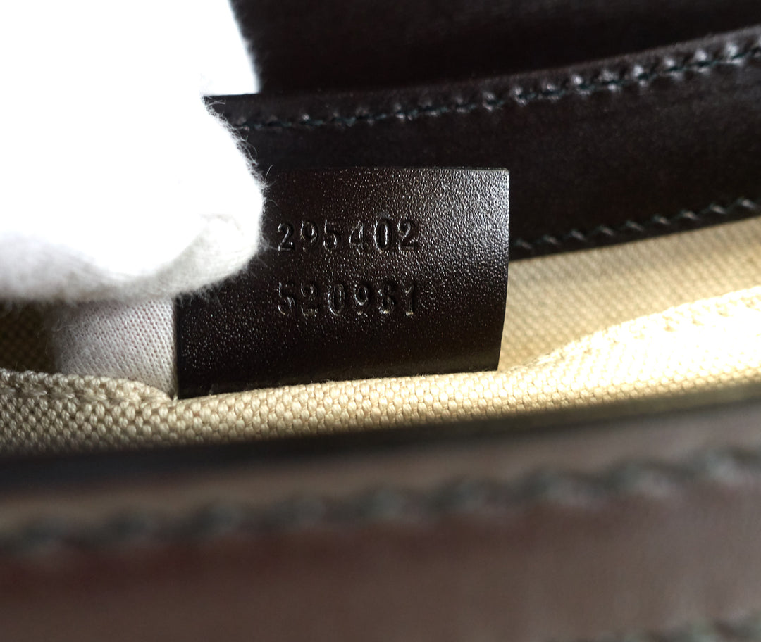 emily guccissima canvas chain bag