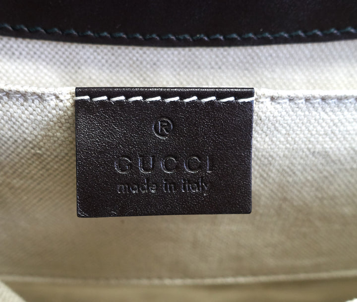emily guccissima canvas chain bag