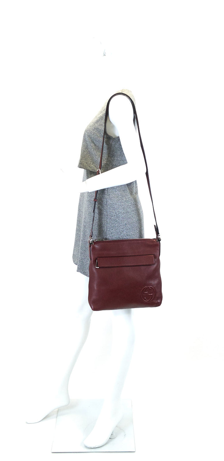 soho calf leather front flap pocket medium bag