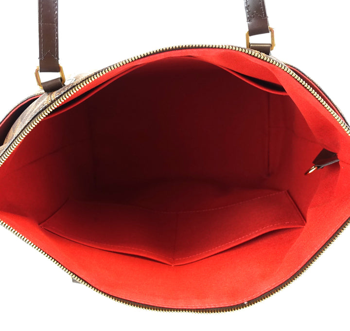 totally mm damier ebene canvas shoulder bag