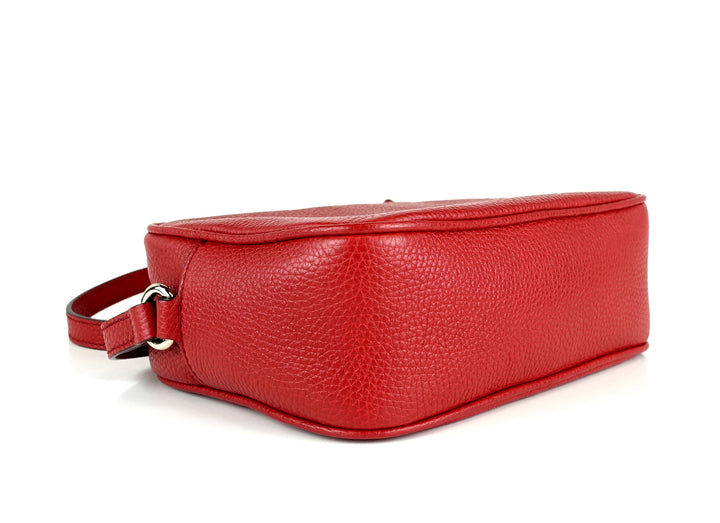 soho disco grained leather small crossbody bag