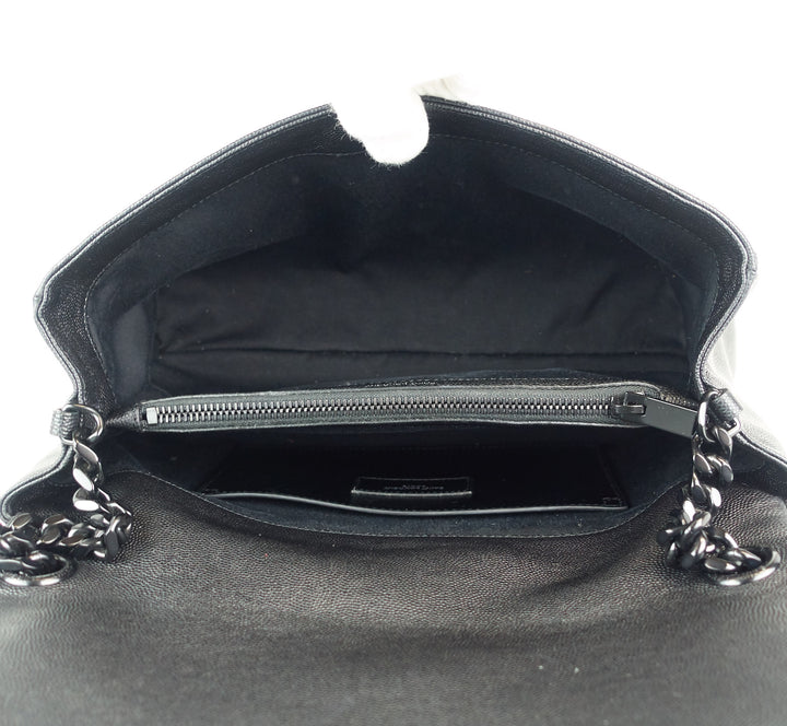 west hollywood textured calf leather medium bag