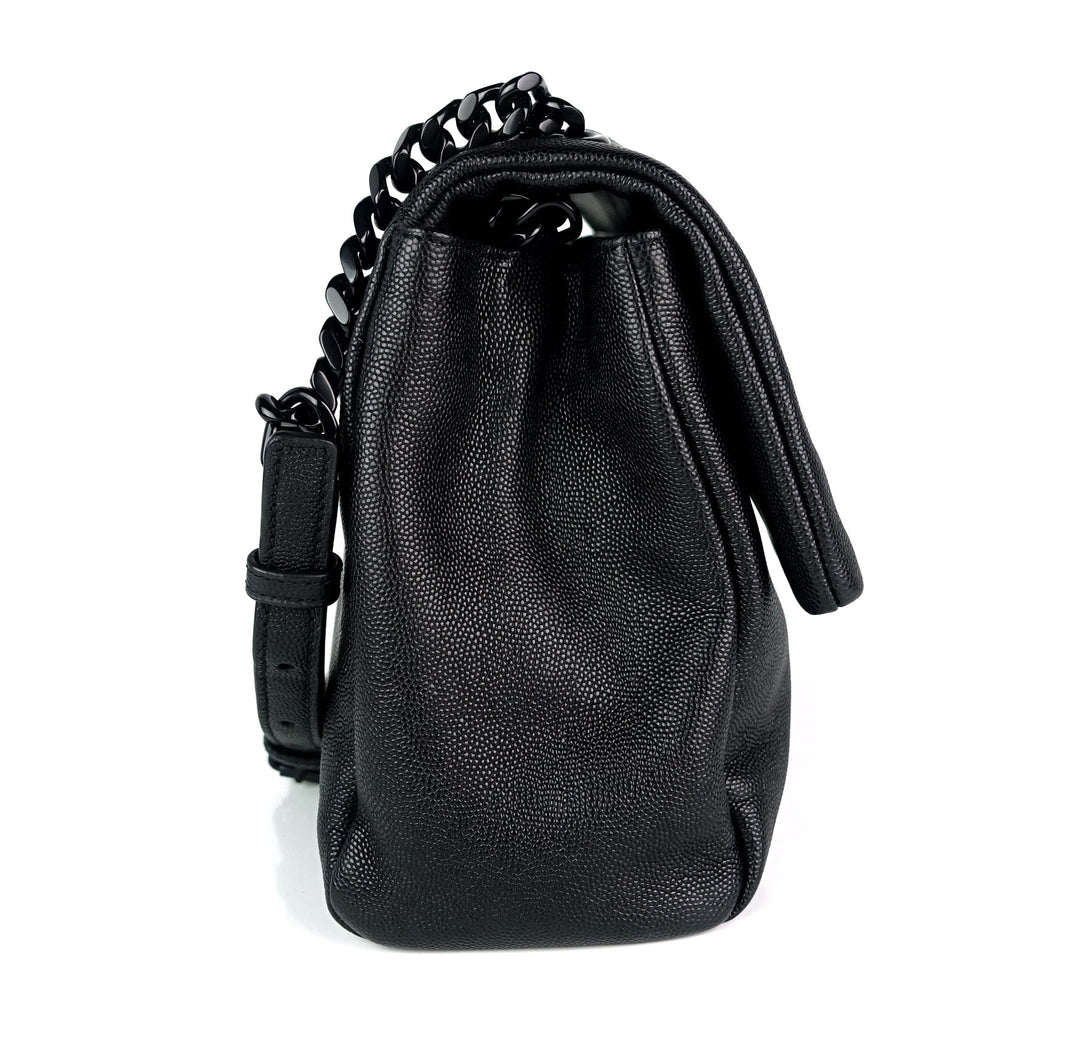 west hollywood textured calf leather medium bag