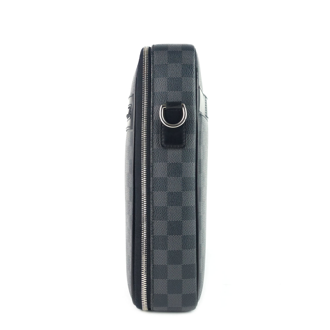 steeve damier graphite canvas briefcase bag