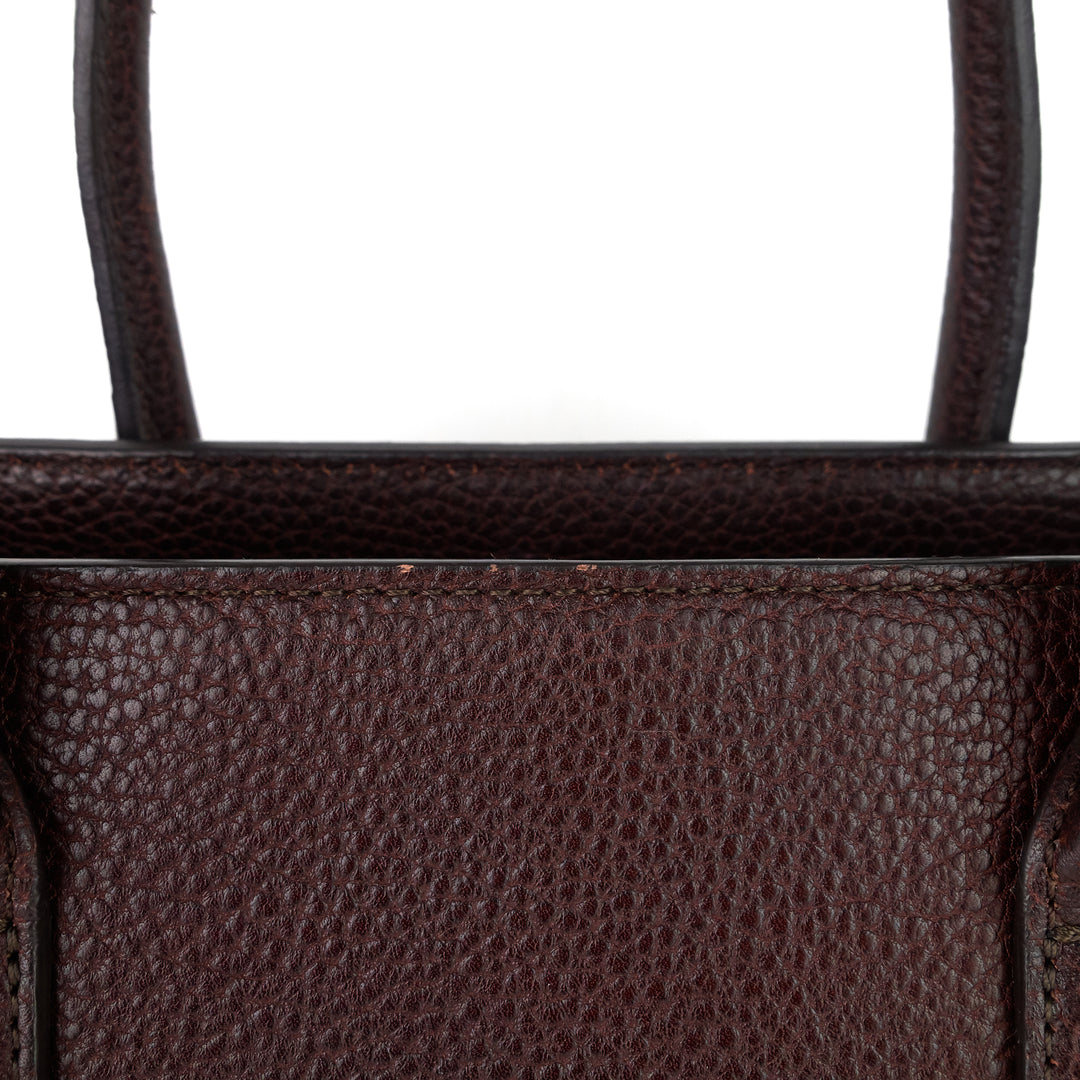 mulberry small bayswater zipped natural grain leather bag