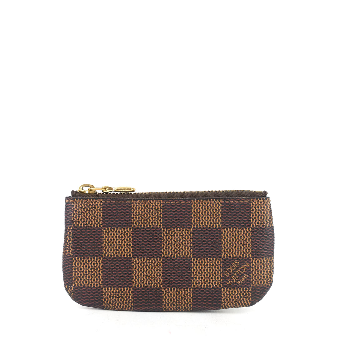 pochette cles damier ebene key pouch