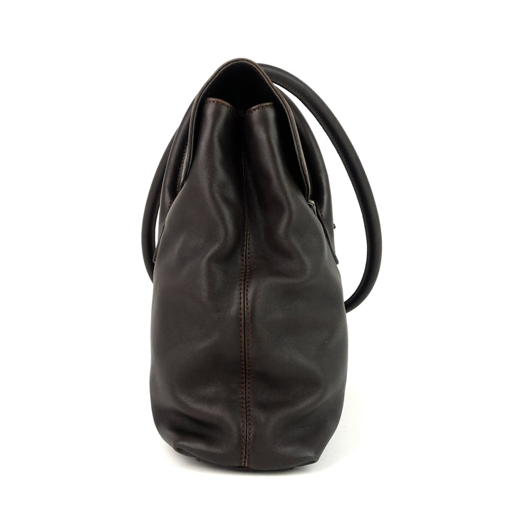 coco mark leather tote bag