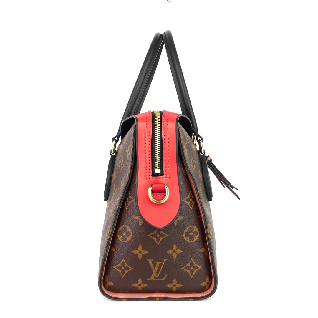 tuileries monogram canvas and tricolour leather handbag