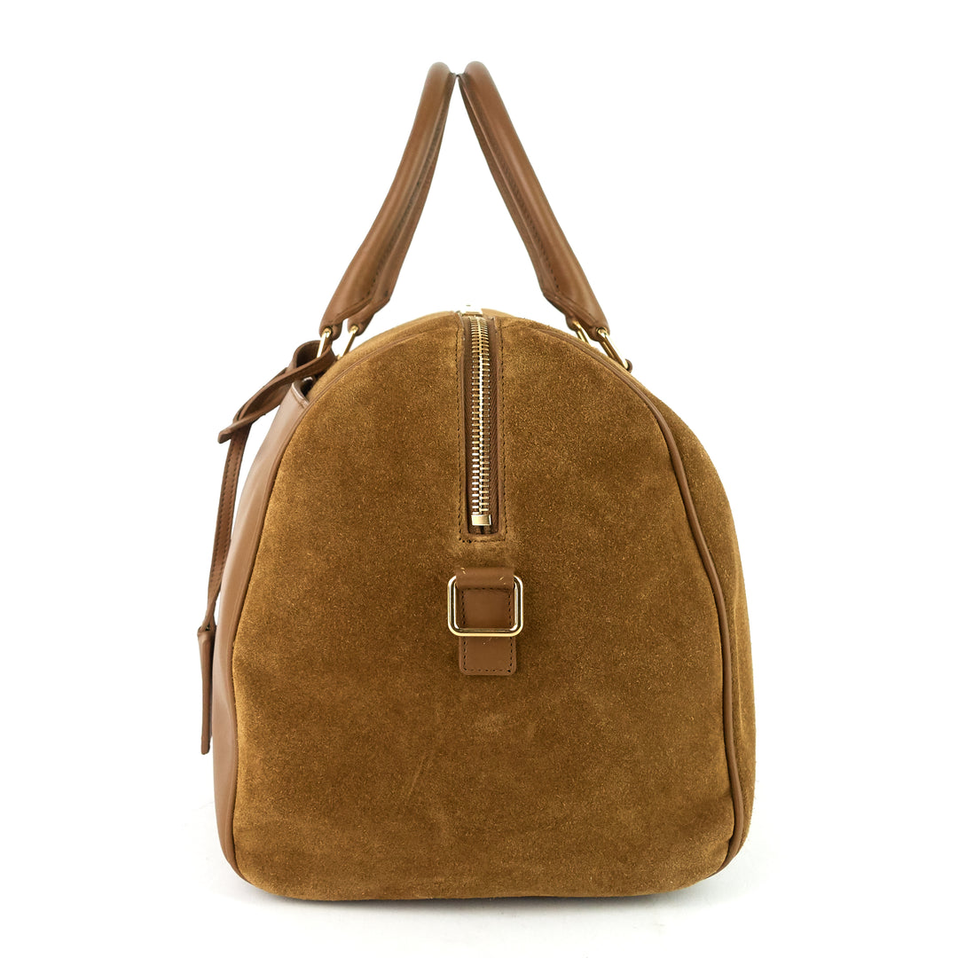 classic 12 suede and leather duffle bag