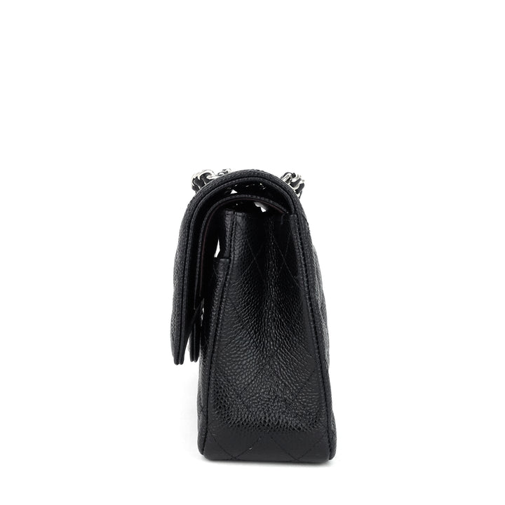 classic double flap medium caviar leather bag