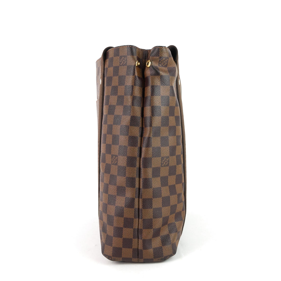 cabas beaubourg damier ebene canvas tote bag