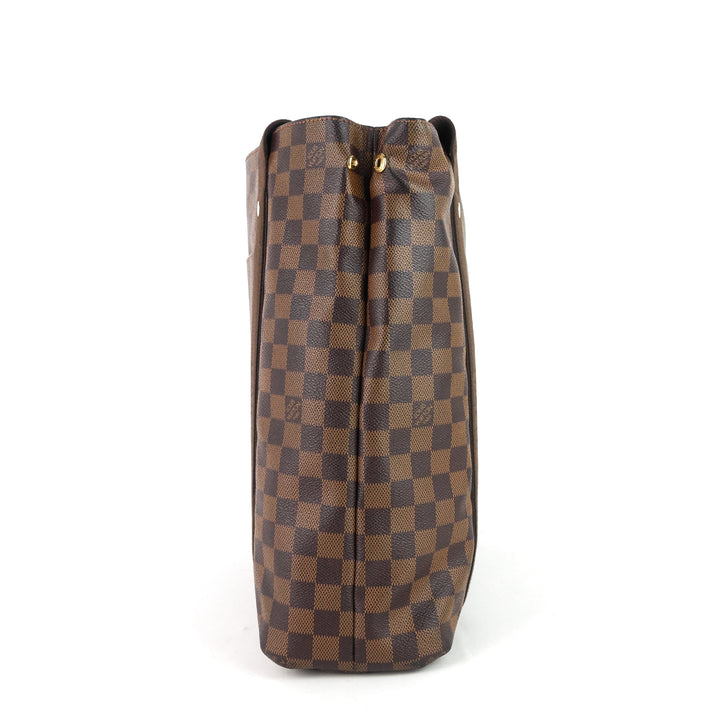 cabas beaubourg damier ebene canvas tote bag