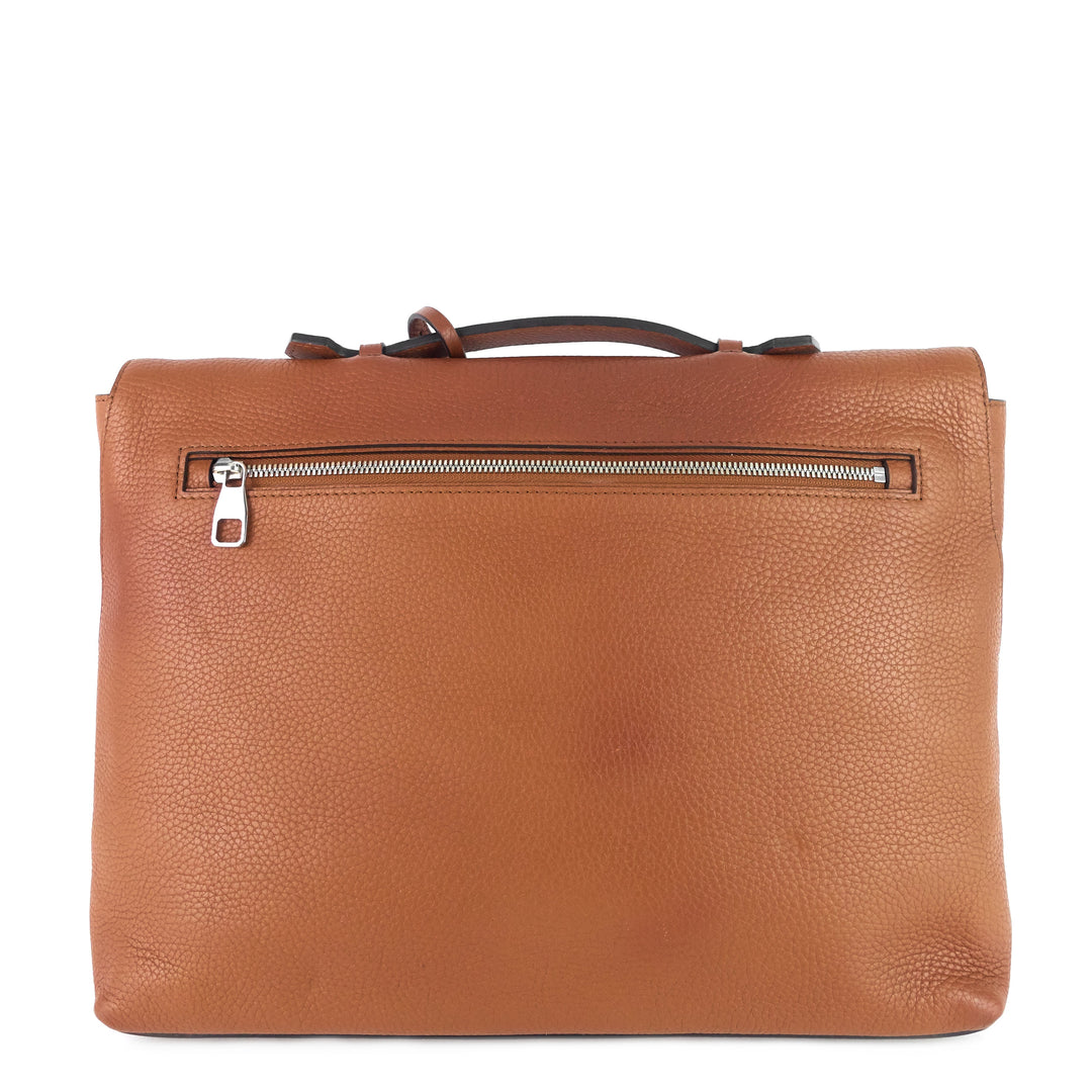 serviette dorian taurillon leather briefcase bag