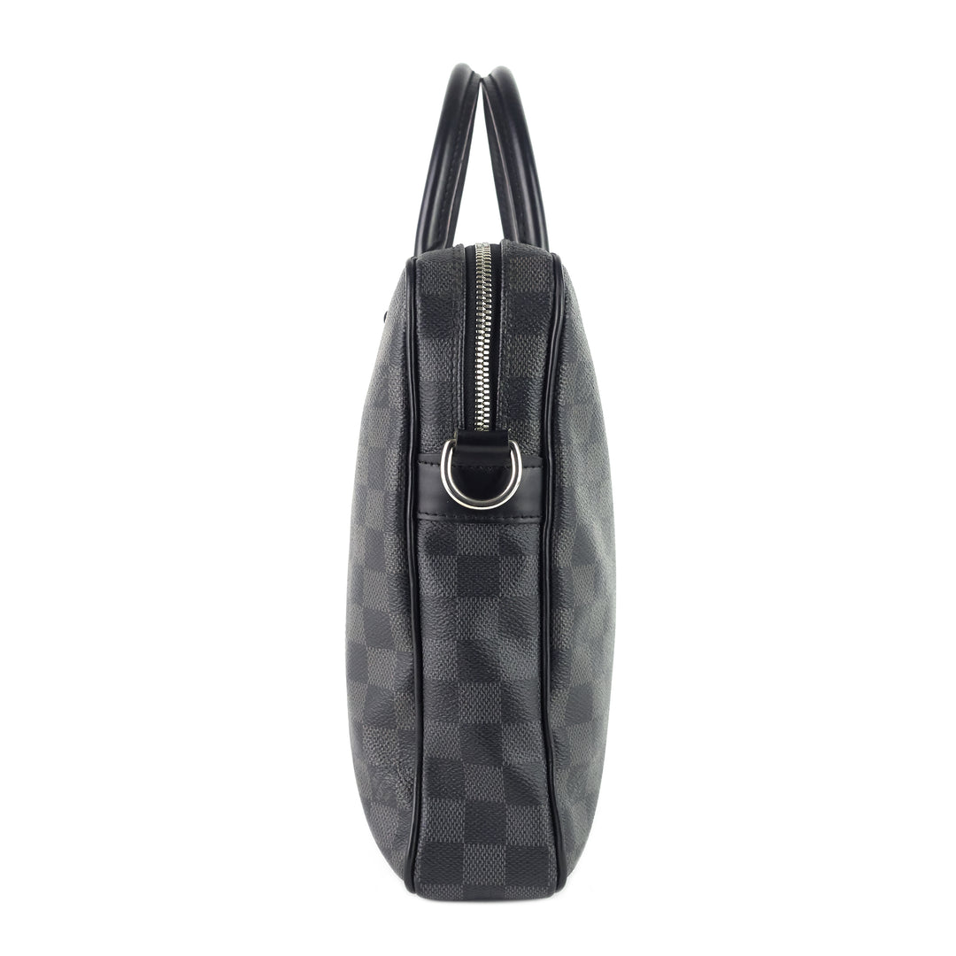 porte-documents voyage pm damier graphite canvas briefcase bag