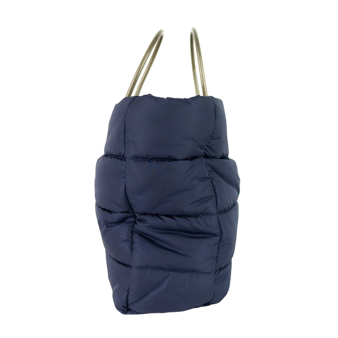 cable nylon puffer tote bag