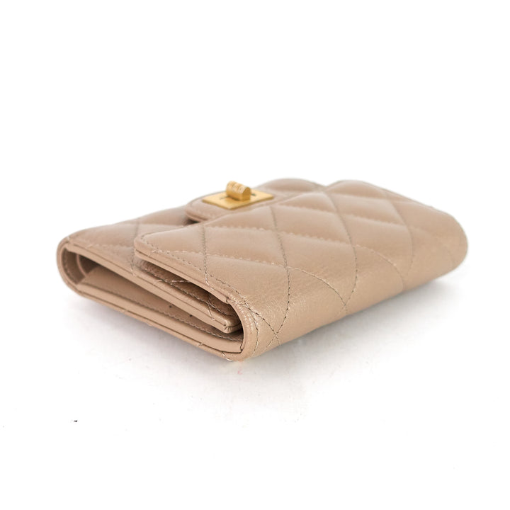 reissue compact metallic calfskin wallet