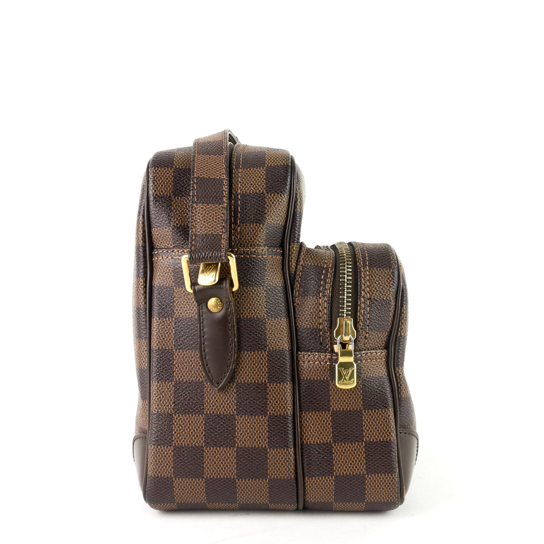 nil 28 damier ebene canvas messenger bag