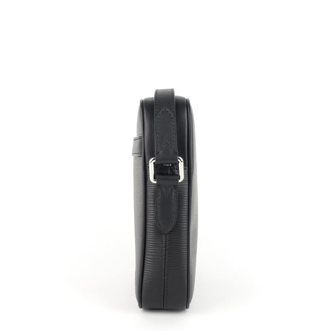 danube slim black epi leather bag