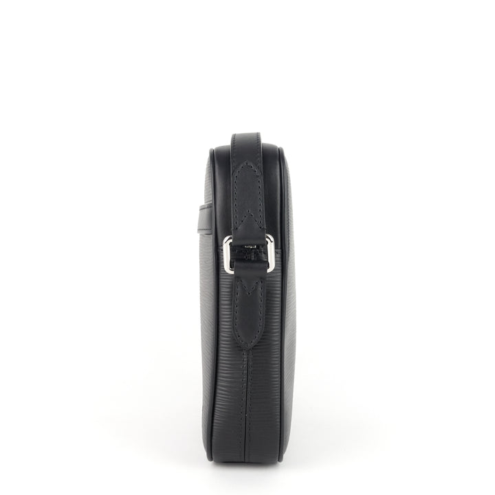 danube slim black epi leather bag