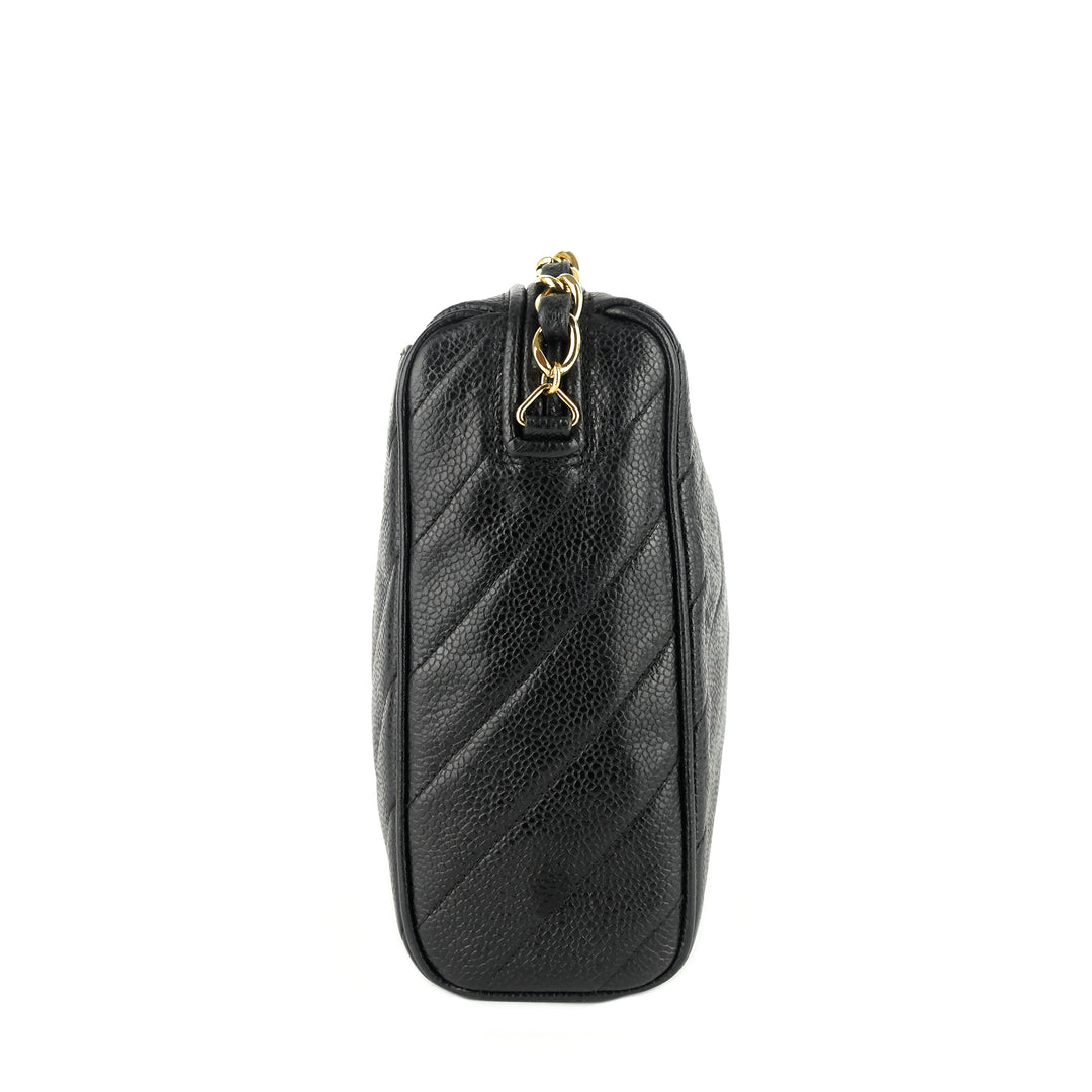 quilted caviar leather cc camera bag