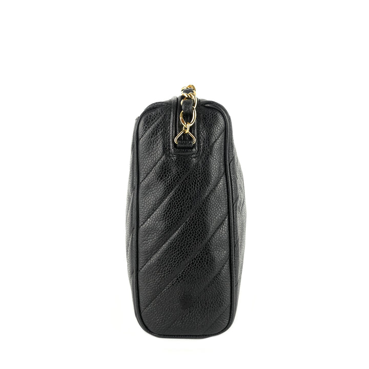 quilted caviar leather cc camera bag