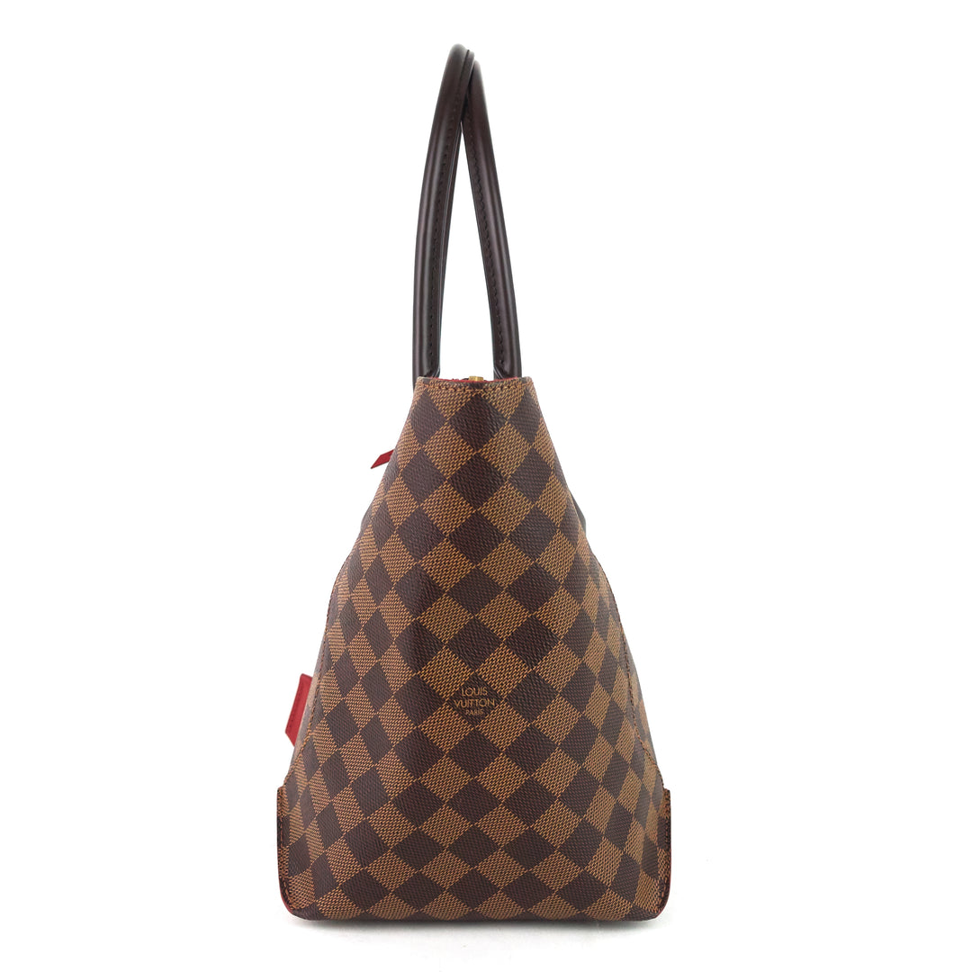 caissa mm damier ebene canvas tote bag
