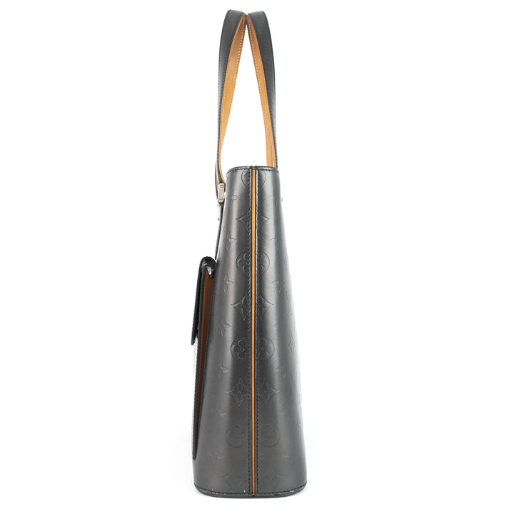 wildwood monogram mat leather bag