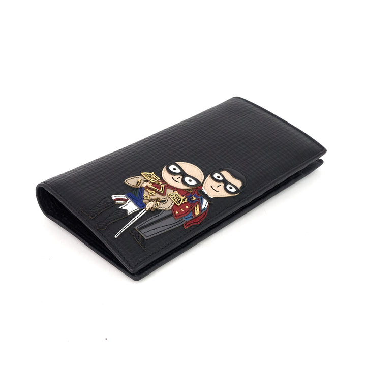 dolce & gabbana military designer patch wallet