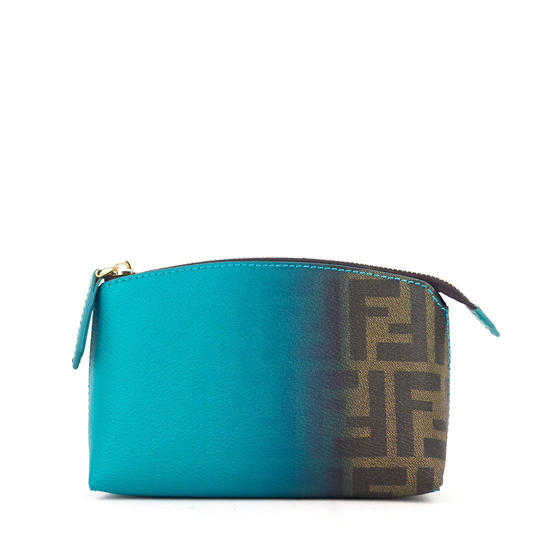 ombre zucca coated canvas cosmetic case