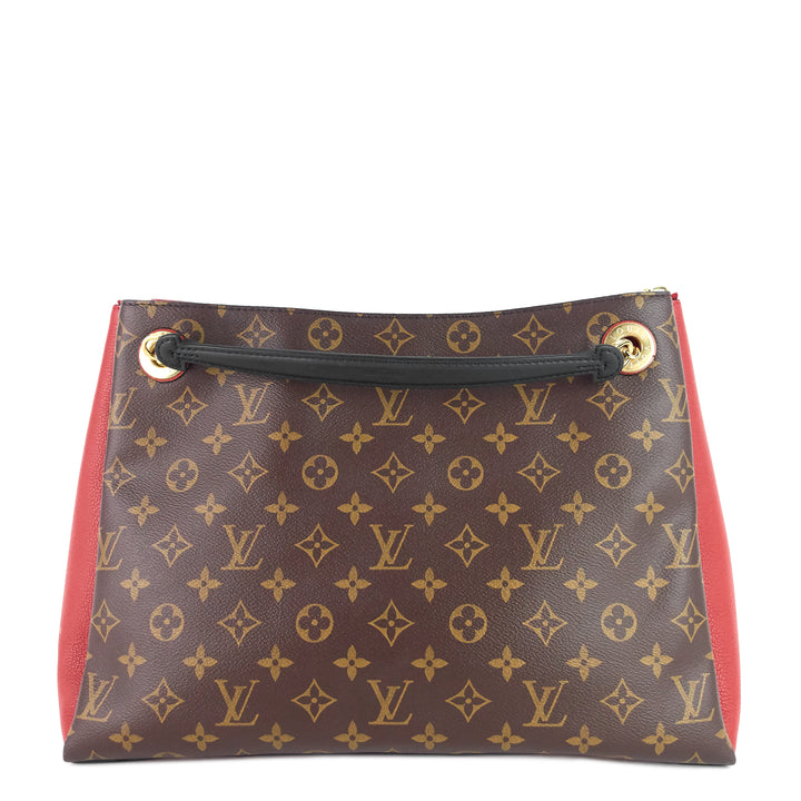 surène mm monogram canvas and calfskin leather tote bag