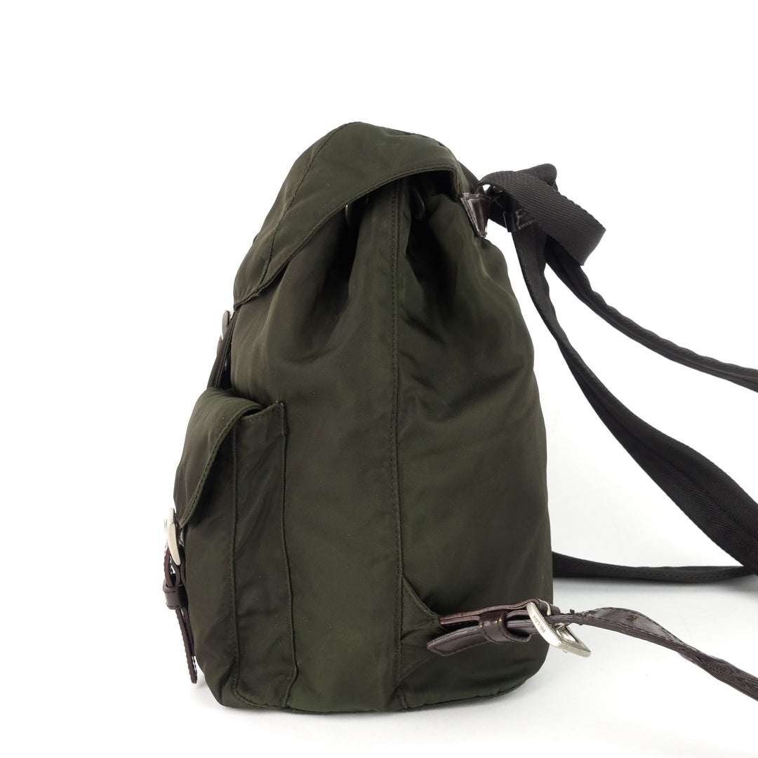 twin pocket tessuto nylon small backpack bag