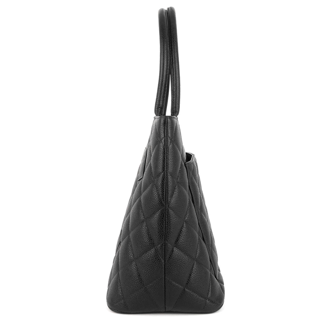 medallion caviar leather tote bag
