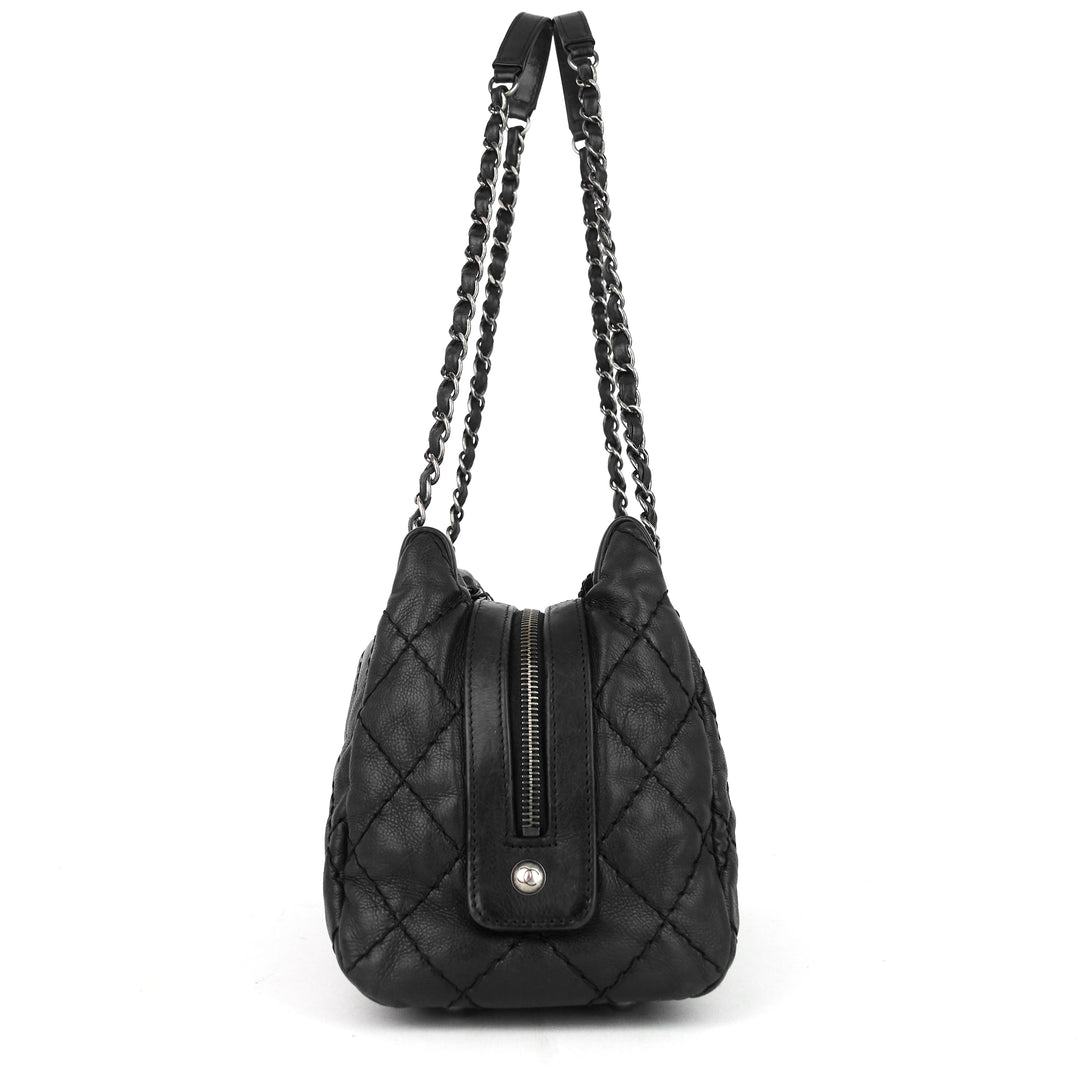 stitch it small calfskin shoulder bag